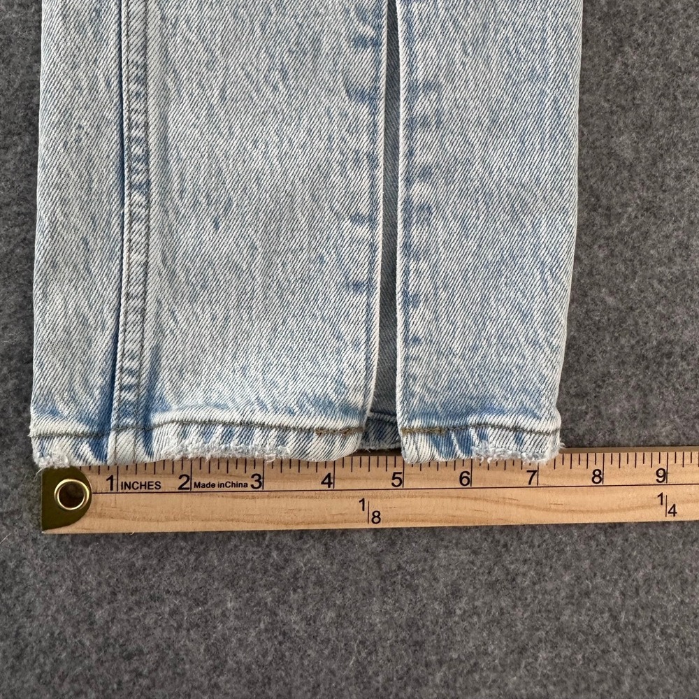 Abercrombie & Fitch Jeans 28/6R Blue Ultra High Rise 90s Straight Split Hem Y2K - Picture 7 of 13